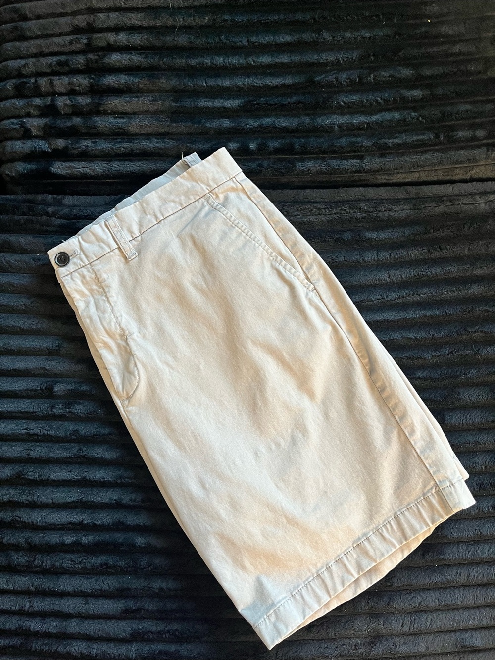 Tommy Hilfiger Beige Cotton Chino Shorts with Signature Trim